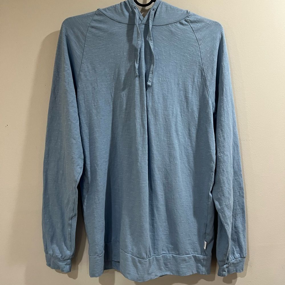 Onia Sky Blue Slub Hoodie